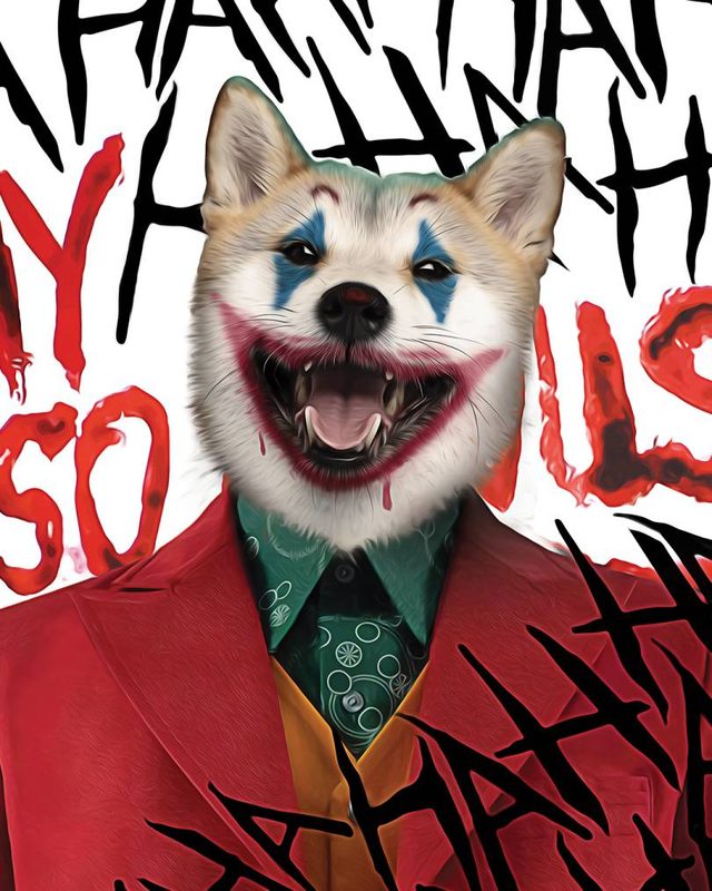 Portret ljubimca u kostimu Džoker (Joker)
